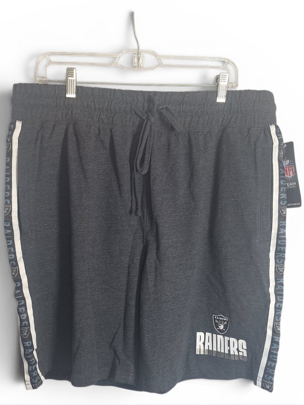NFL Team Apparel Raiders Shorts Sleepwear Dark Gray Men Size XL